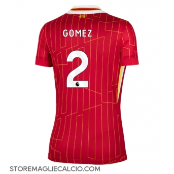 Liverpool Joe Gomez #2 Maglia Gara Casa Repliche 2024-25 Donna Maniche Corte